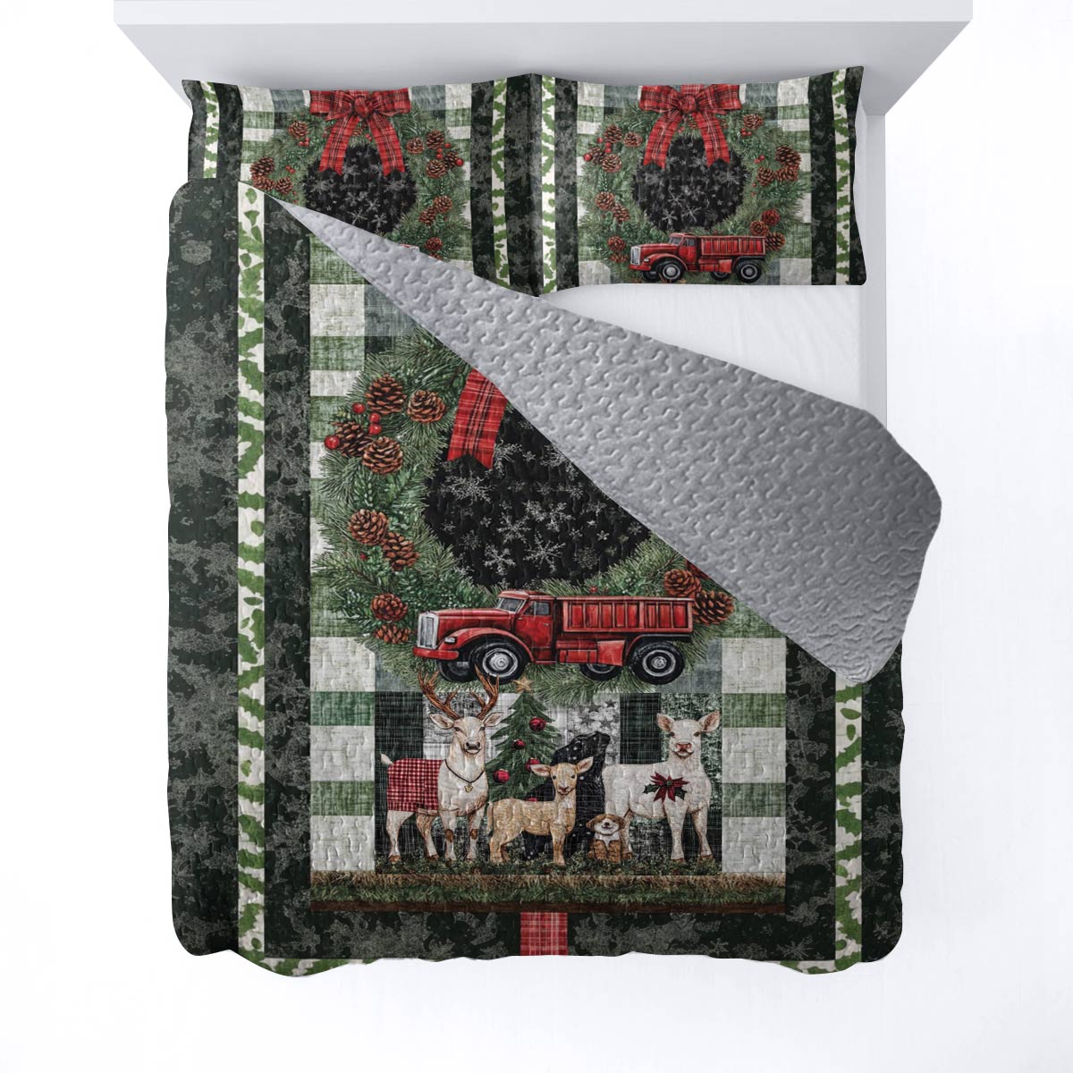 Shineful All Season Quilt 3-Piece Set Festive Farm