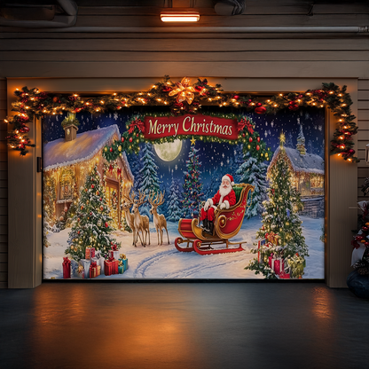 Shineful Garage Door Banner Decoration - Santa's Magical Night