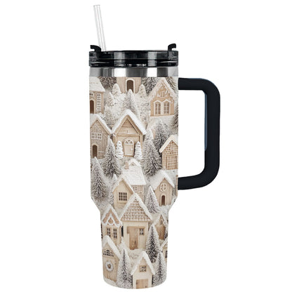 Shineful Glossy Tumbler Snowy Cottage Dreams
