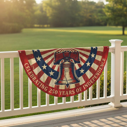 Shineful Decorative Fan Flag Liberty Bell – 250 Years of Independence