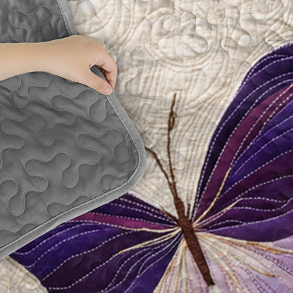 Shineful Quilt 3-Piece Set Dance of the Violet Wings