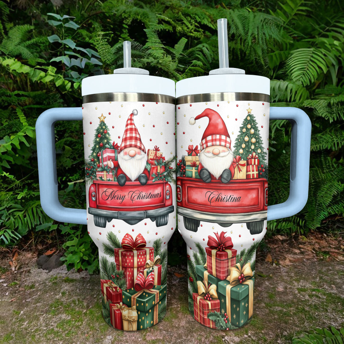 Shineful Tumbler Personalized Christmas Gnome