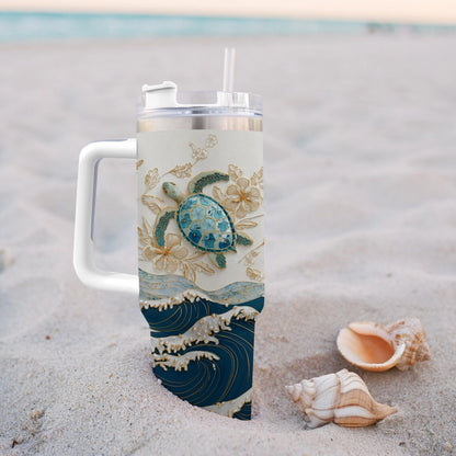 Shineful Tumbler Majesty Tides and Sea Turtles