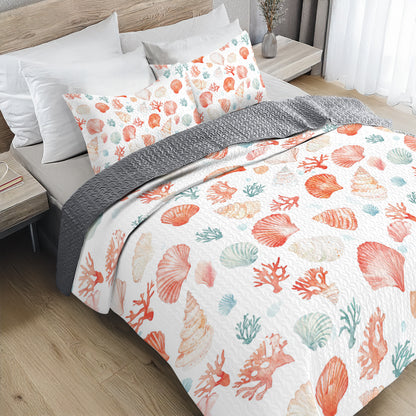 Shineful All Season Quilt 3-Piece Set Undersea Wonders