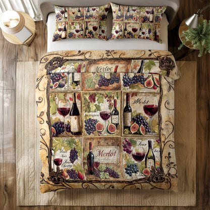 Shineful All Season Quilt 3-Piece Set Wine Collection