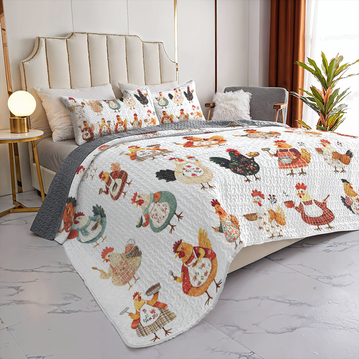Shineful All Season Quilt 3-Piece Set Whimsical Rooster