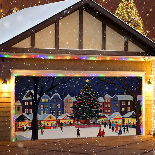 Shineful Garage Door Banner Decoration - Christmas Market