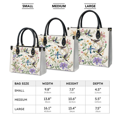 Shineful Leather Bag Hummingbird Winged Bloom