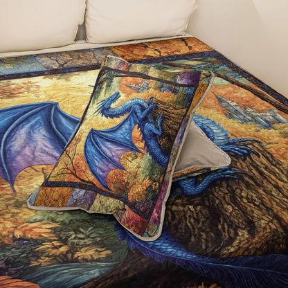 Shineful All Season Quilt 3-Piece Set - Mystic Forest Dragon