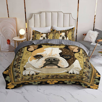 Shineful All Season Quilt 3-Piece Set Bulldog Bliss