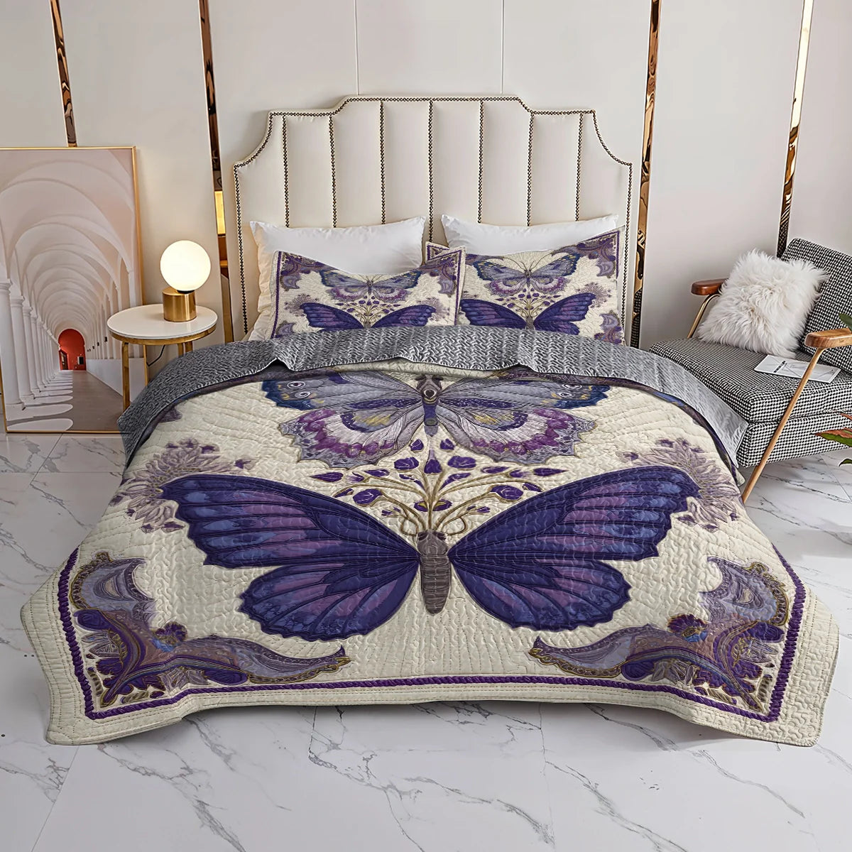 Shineful Quilt 3-Piece Set Enchanted Royal Wings
