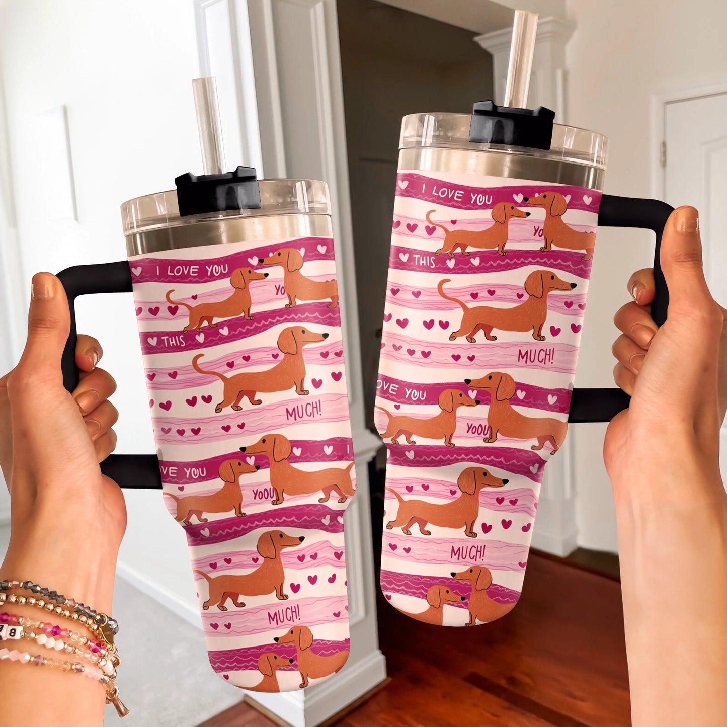 Shineful Tumbler Dachshund Puppy Love Forever