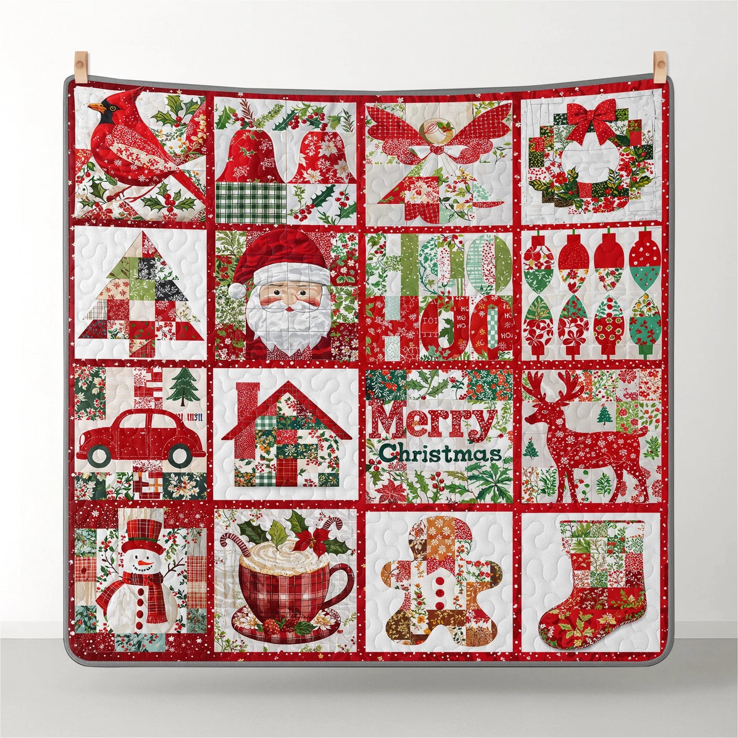 Shineful Quilt 3-Piece Set Merry Christmas