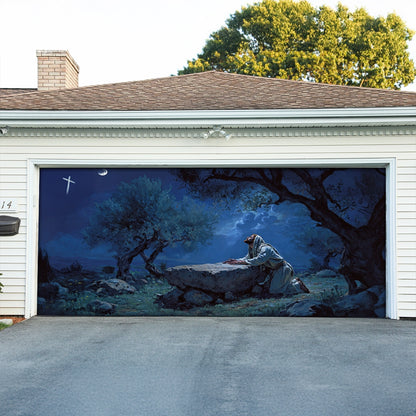 Shineful Garage Door Banner Decoration Vigil in Gethsemane