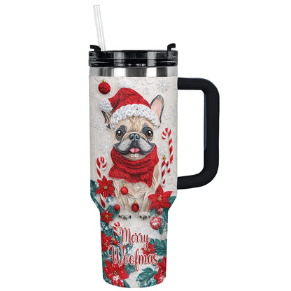 Shineful Tumbler Merry Woofmas Frenchie