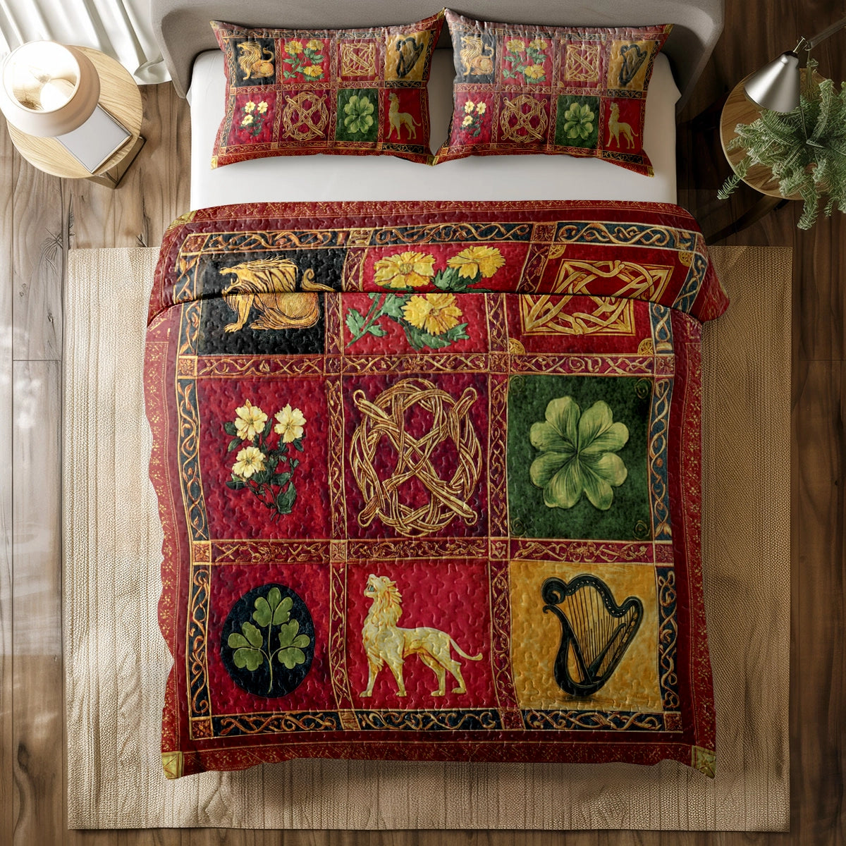Shineful All Season Quilt 3-Piece Set Celtic Charm: Heritage Splendor