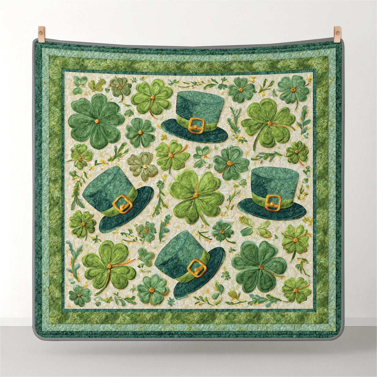 Shineful All Season Quilt 3-Piece Set Lucky Leprechaun