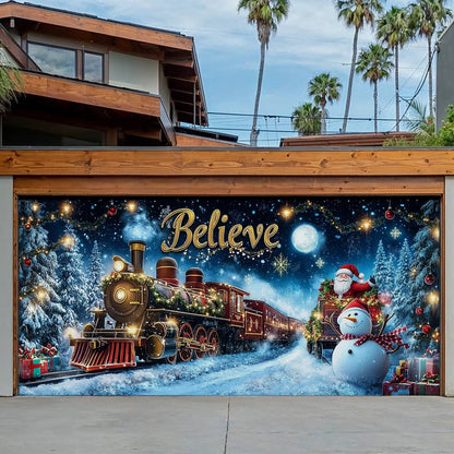 Shineful Garage Door Banner Decoration Winter Wonderland