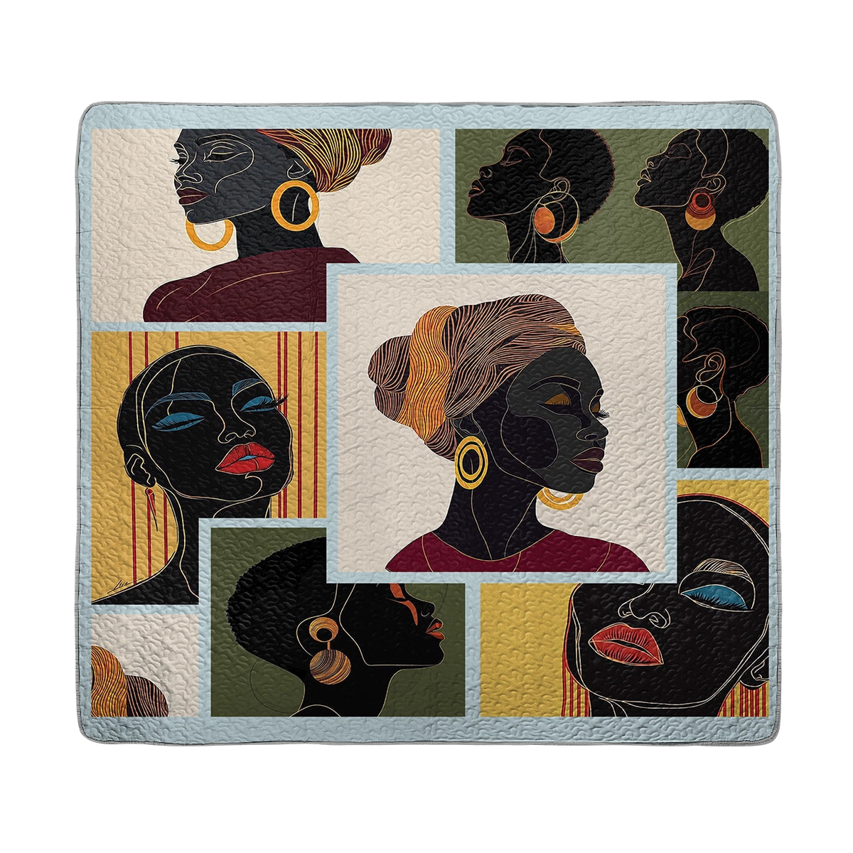 Shineful All Season Quilt 3-Piece Set - Elegant Black Women
