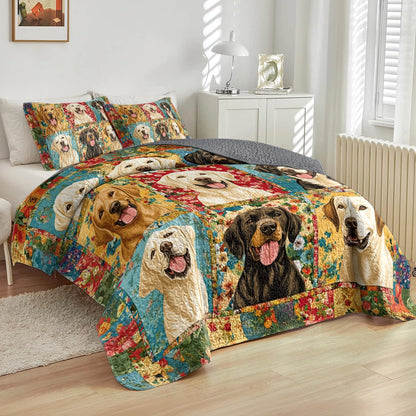 Shineful All Season Quilt 3-Piece Set Labrador Love