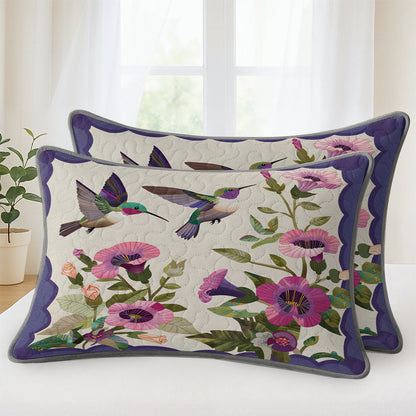 Shineful Quilt 3-Piece Set Hummingbird Garden