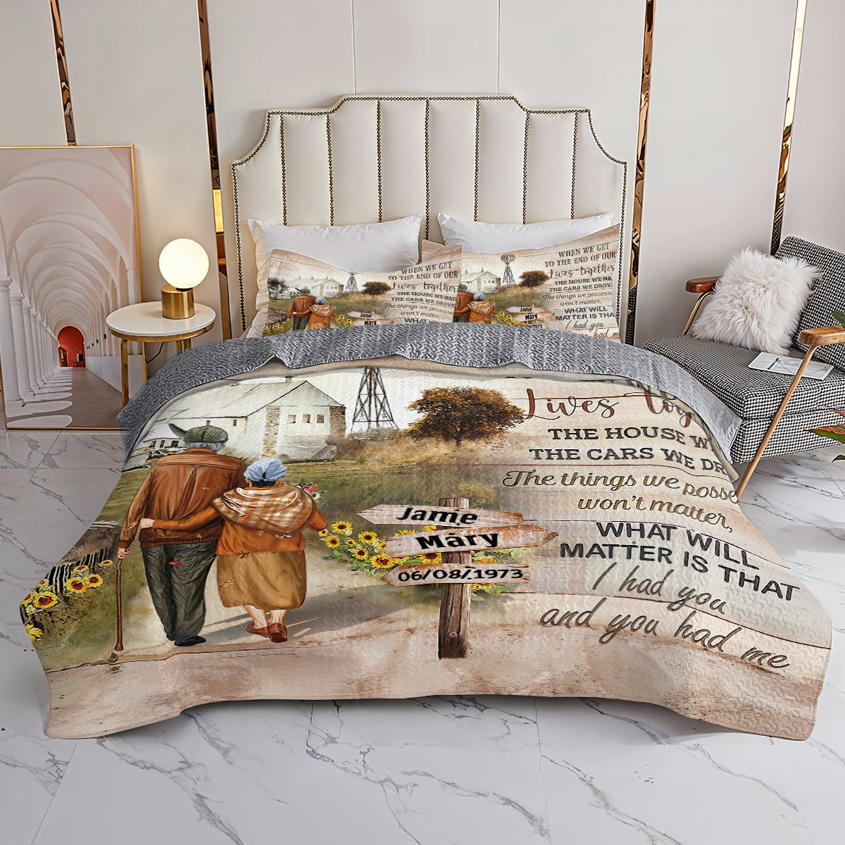 Shineful All Season Quilt 3-Piece Set Personalized I Had You And You Had Me