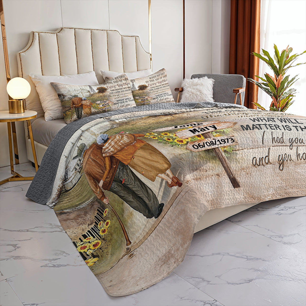 Shineful All Season Quilt 3-Piece Set Personalized I Had You And You Had Me
