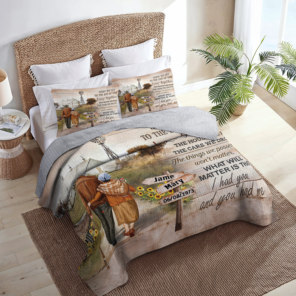 Shineful All Season Quilt 3-Piece Set Personalized I Had You And You Had Me