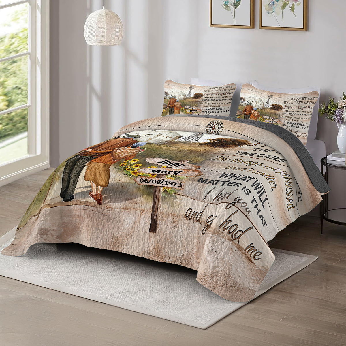Shineful All Season Quilt 3-Piece Set Personalized I Had You And You Had Me