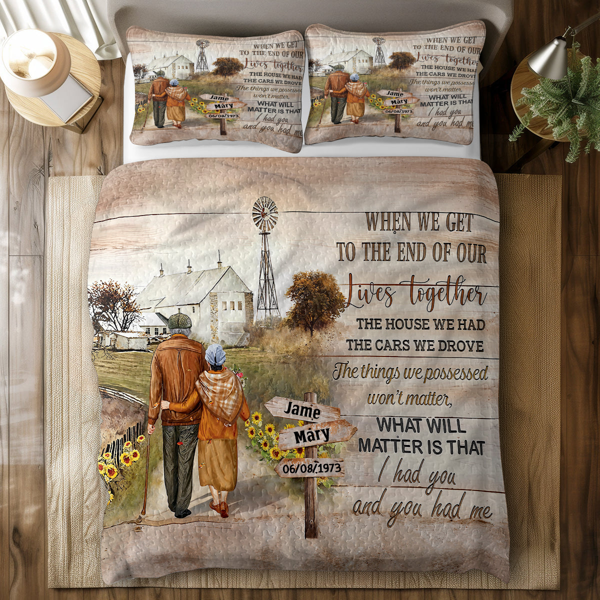 Shineful All Season Quilt 3-Piece Set Personalized I Had You And You Had Me