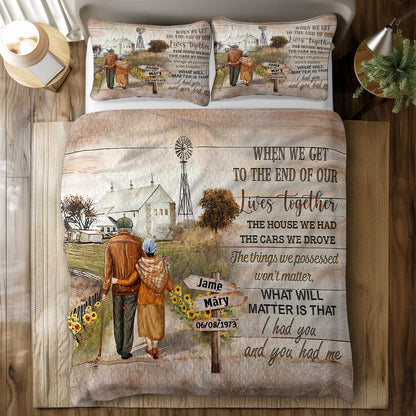 Shineful All Season Quilt 3-Piece Set Personalized I Had You And You Had Me