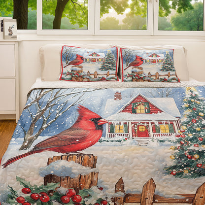 Shineful All Season Quilt 3-Piece Set Christmas Spirit