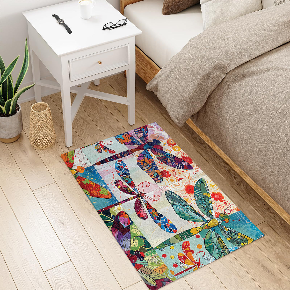 Shineful Dragonfly Harmony Ultra-Thin Non Skid Floor Mat, Kitchen Rugs