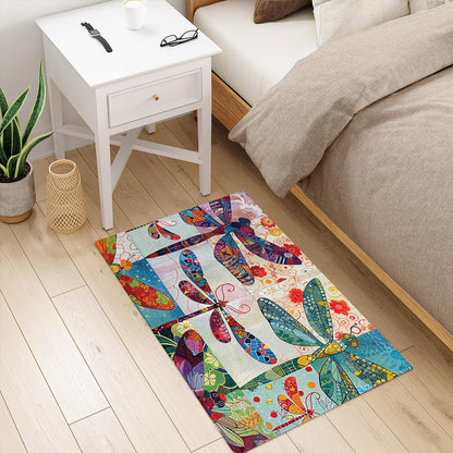 Shineful Dragonfly Harmony Ultra-Thin Non Skid Floor Mat, Kitchen Rugs