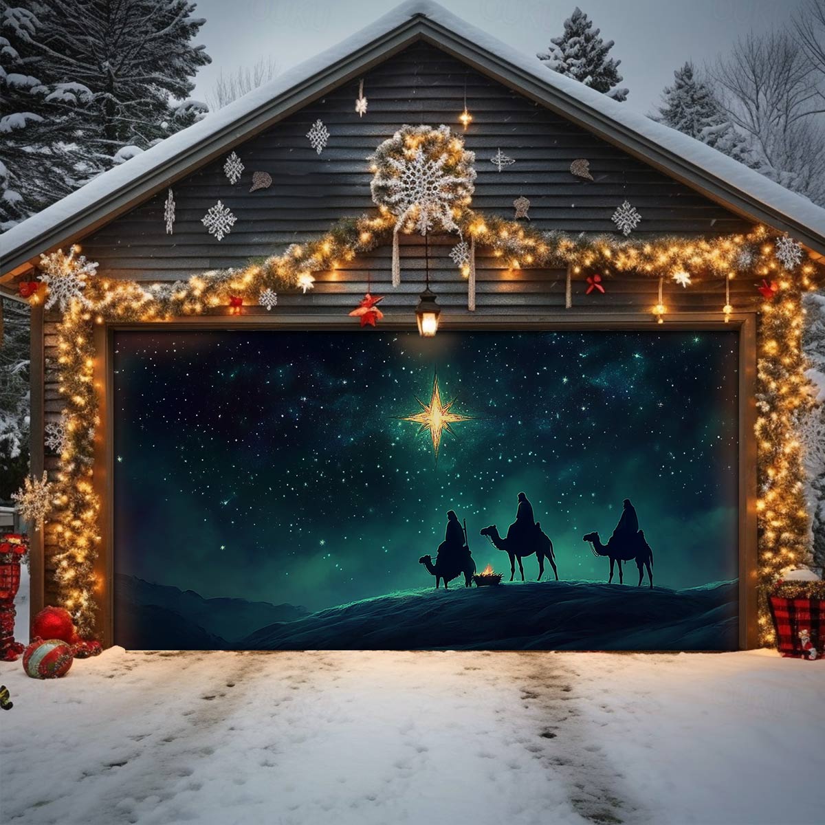 Shineful Garage Door Banner Decoration Starlit Journey