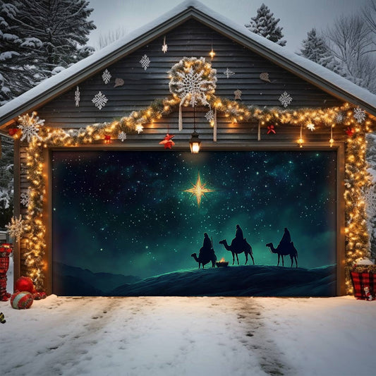Shineful Garage Door Banner Decoration Starlit Journey