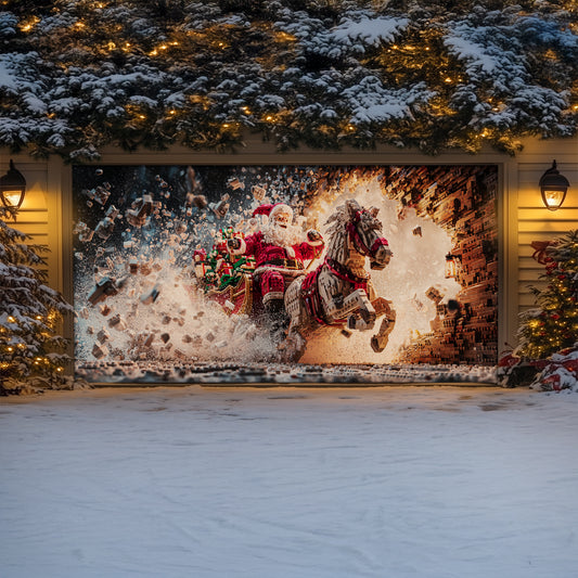 Shineful Garage Door Banner Decoration Lego Sleigh Rush