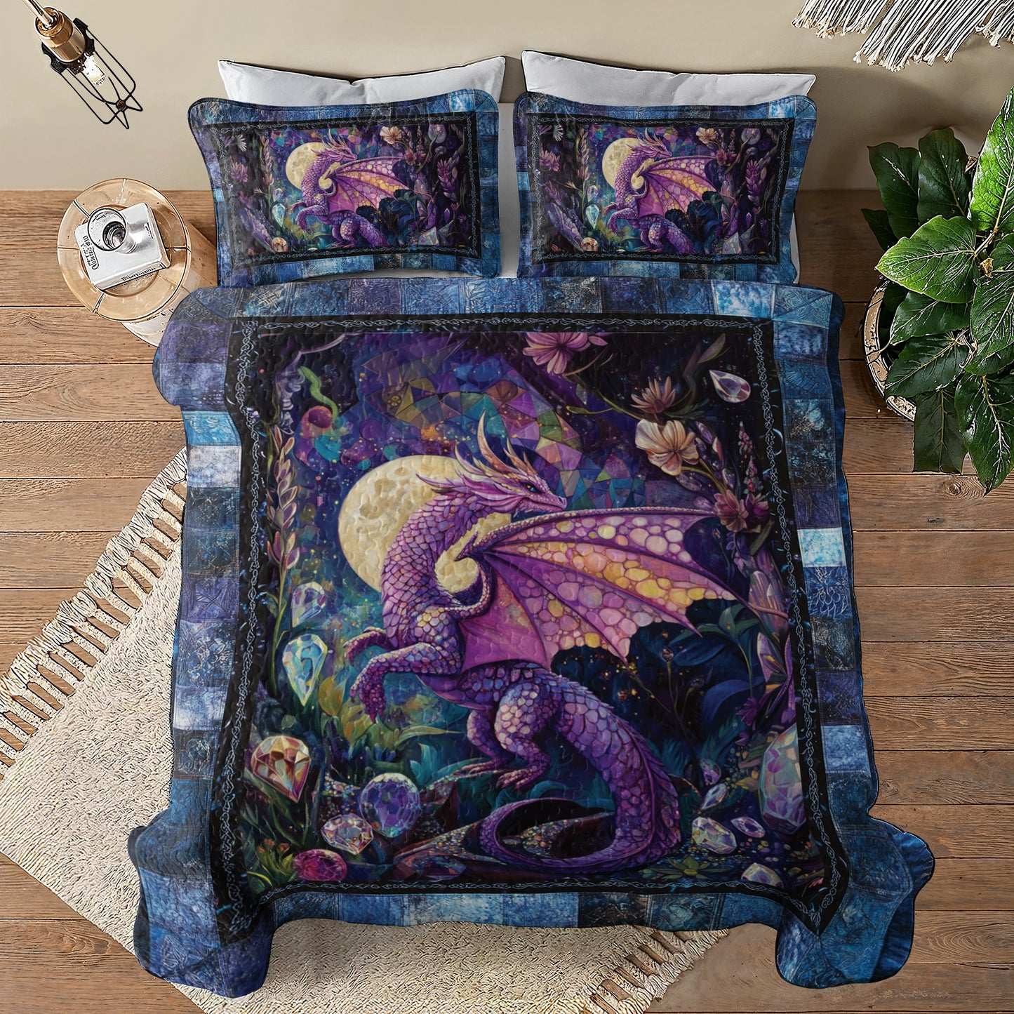 Shineful All Season Quilt 3-Piece Set Celestial Dragon Haven