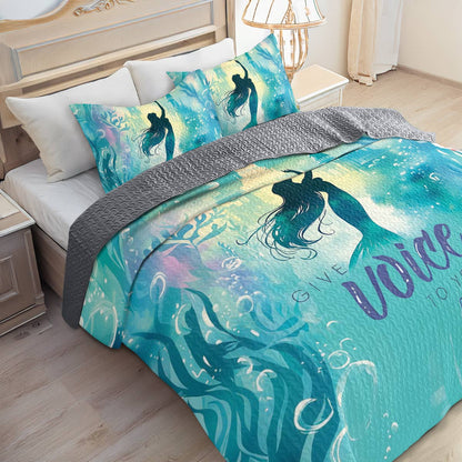 Shineful All Season Quilt 3-Piece Set Give Voice