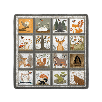 Shineful All Season Quilt 3-Piece Set Woodland Friends