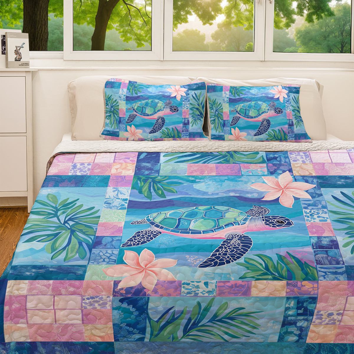 Shineful All Season Quilt 3-Piece Set Sea Turtle Dreams