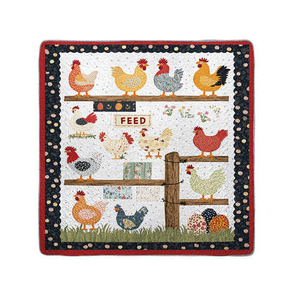 Shineful All Season Quilt 3-Piece Set Lucky Chicken