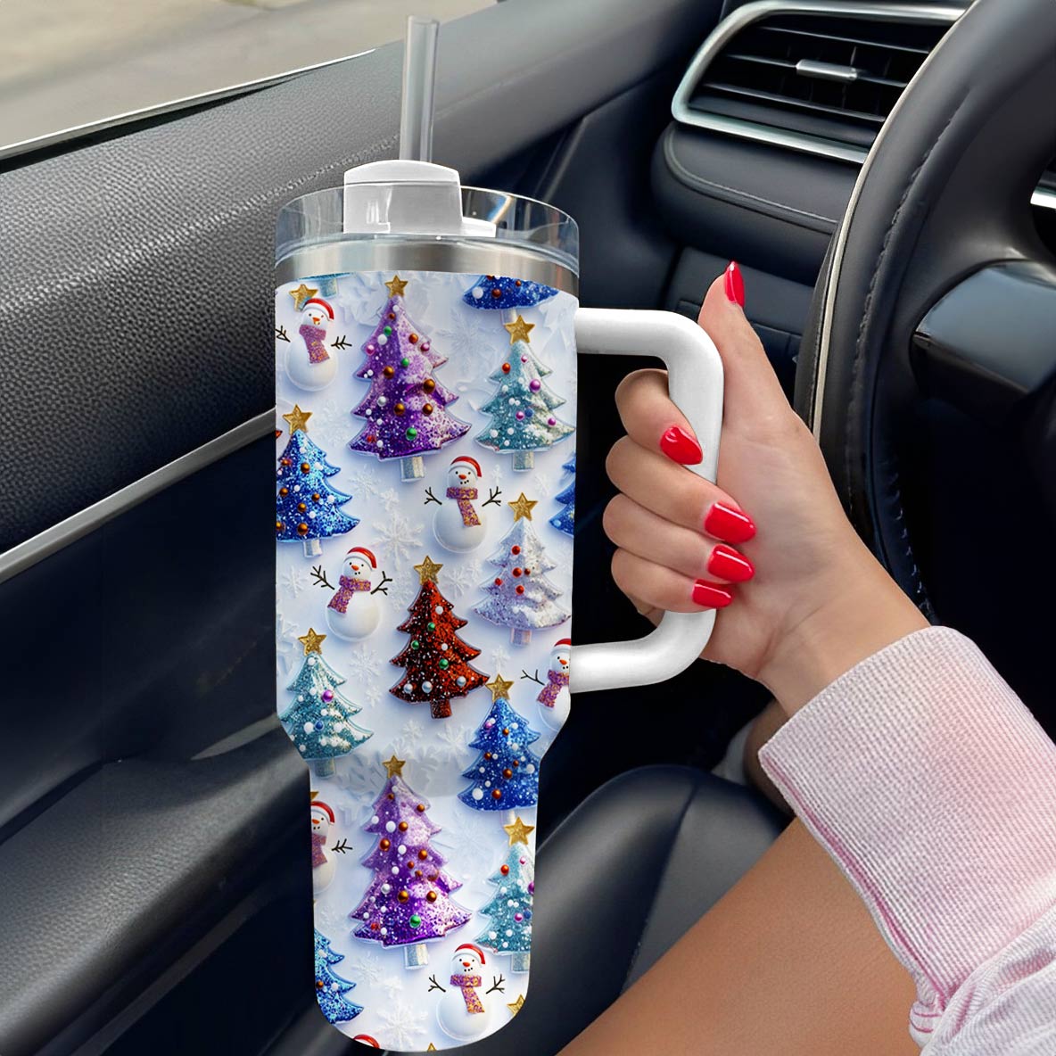 Shineful Glossy Tumbler Colorful Christmas