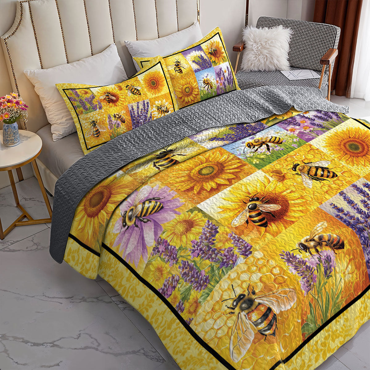 Shineful All Season Quilt 3-Piece Set Bee Sweet
