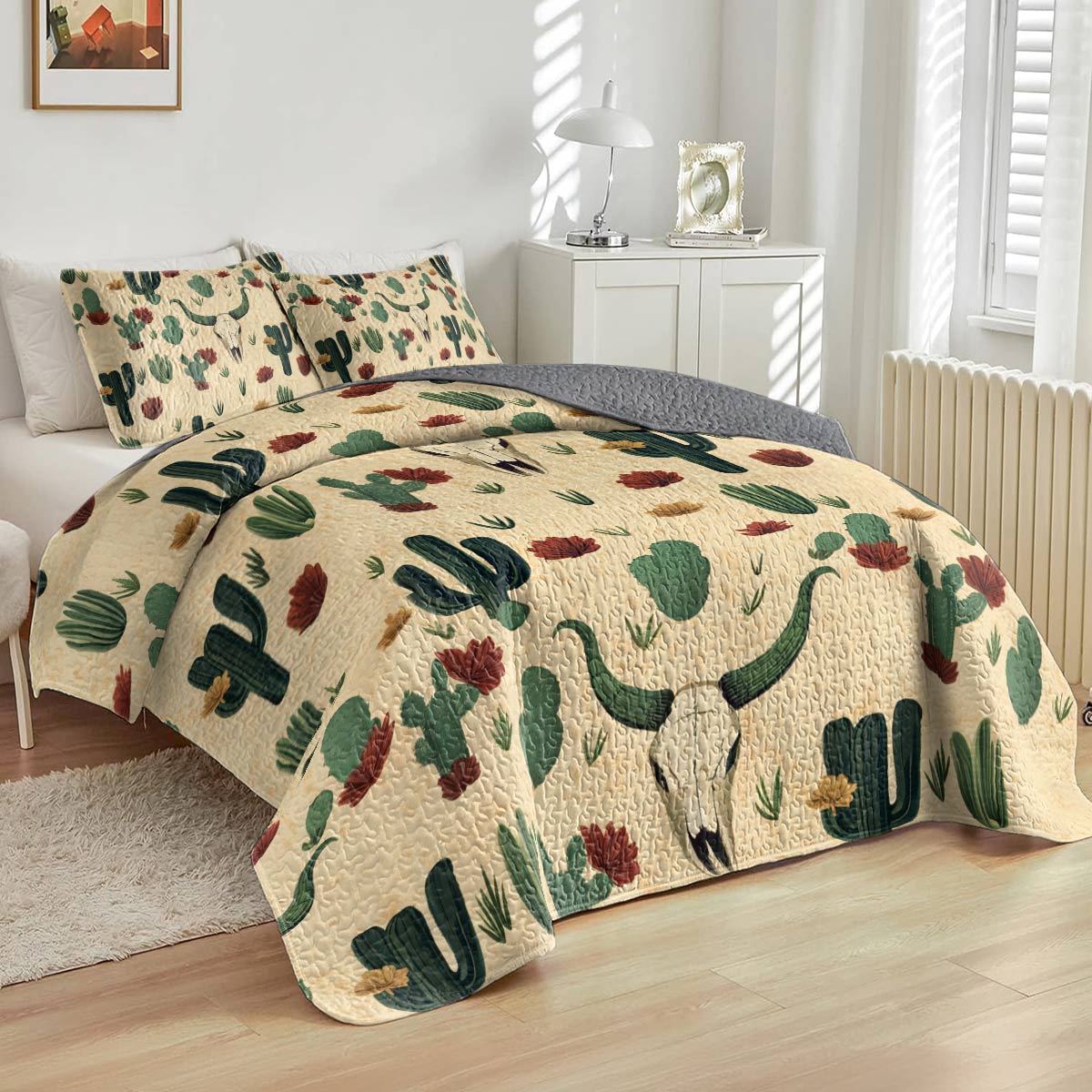 Shineful All Season Quilt 3-Piece Set Cowboy Cuddles