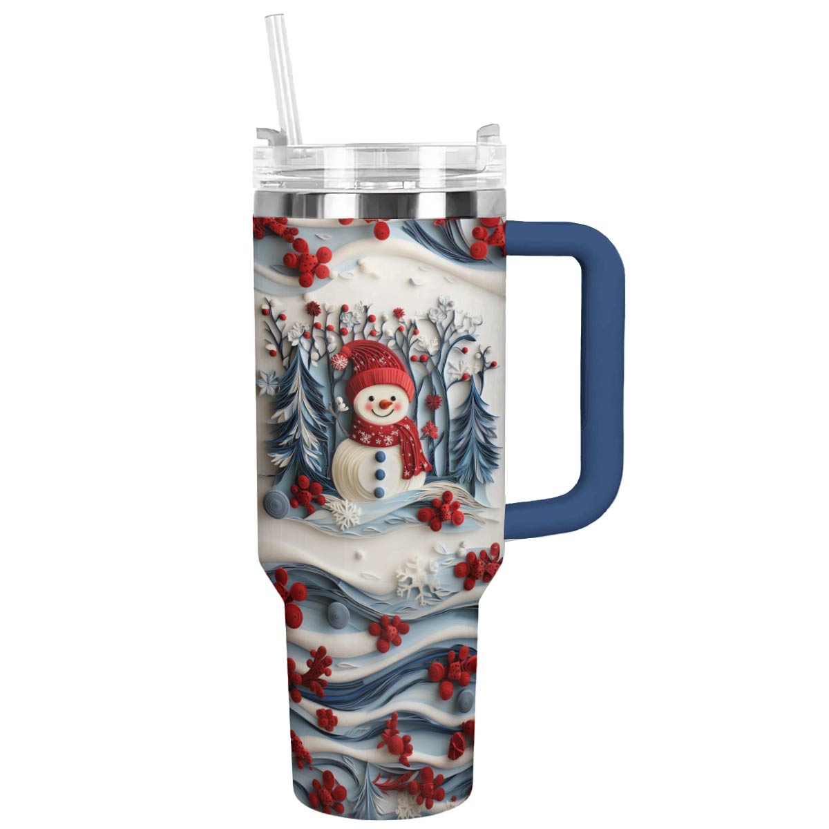 Shineful Glossy Tumbler Snowman Christmas