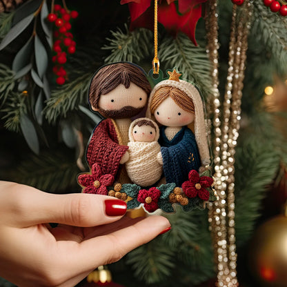 Shineful 2D Acrylic Ornament Cozy Holy Family