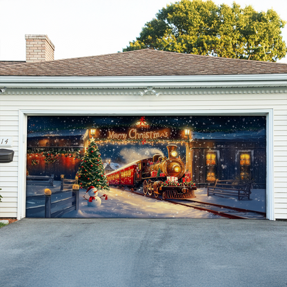 Shineful Garage Door Banner Decoration -  Christmas Express