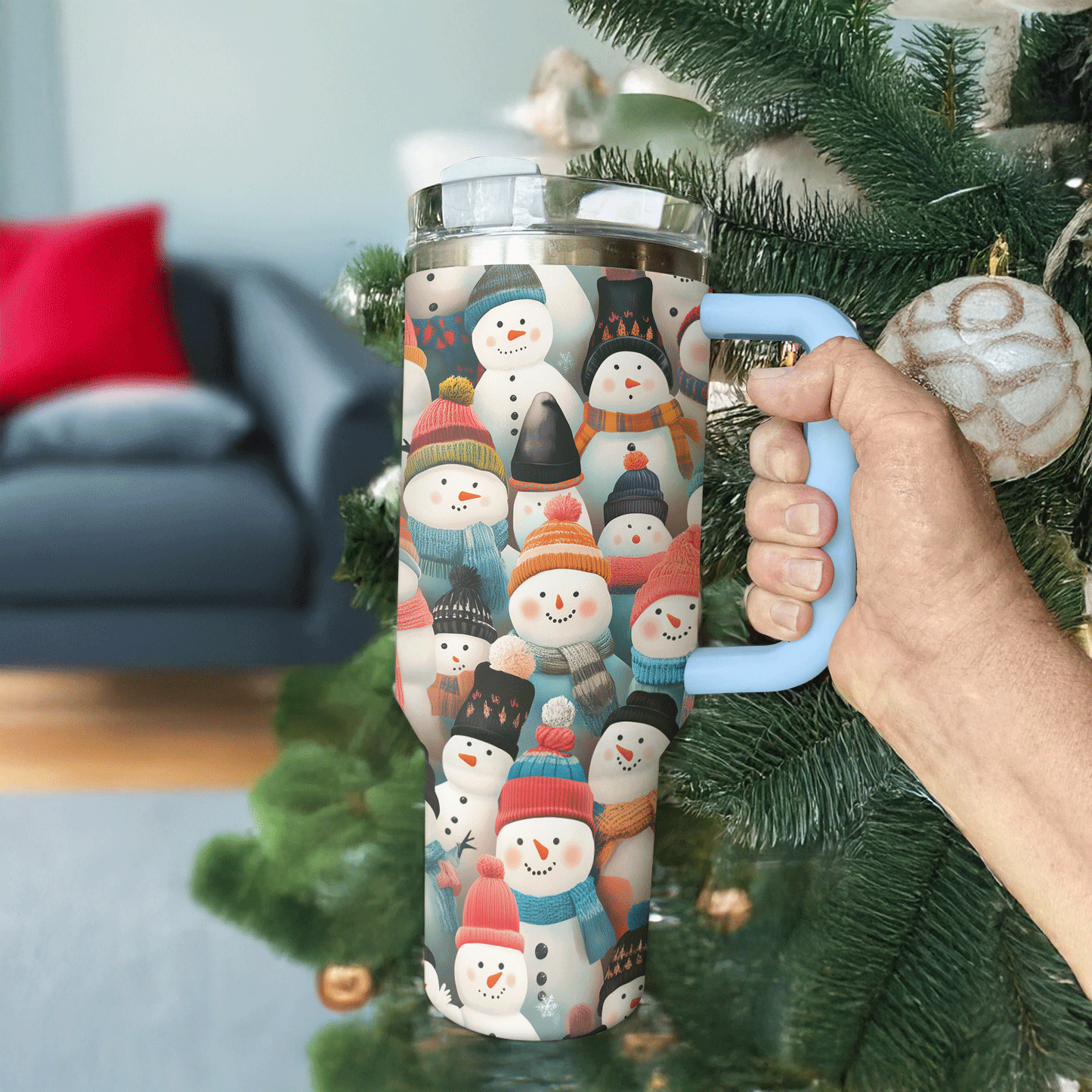 Shineful Tumbler Cozy Snowmen