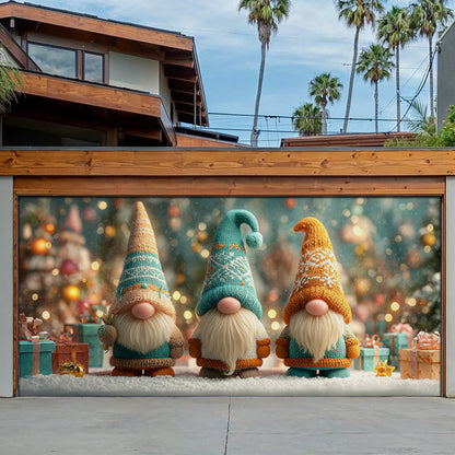 Shineful Garage Door Banner Decoration Holiday Gnome Friends